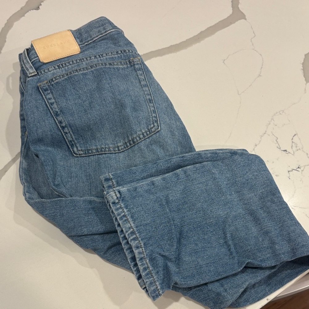 Everlane Straight Leg Denim Jeans in Blue